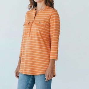 Calvin Klein Woman Top  Orange an Gray Sz L